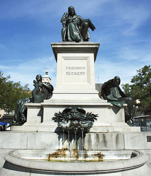 Foto des Rückertdenkmal in Schweinfurt