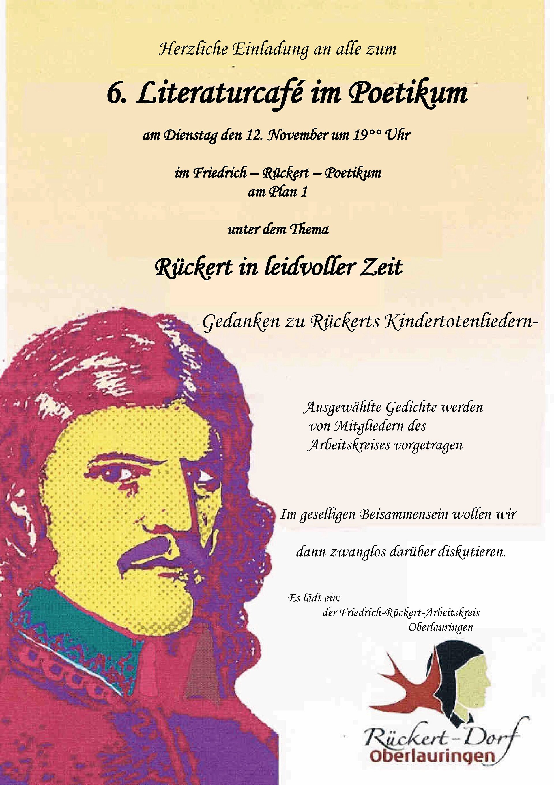 6. Plakat für das Literaturcafe im Poetikum